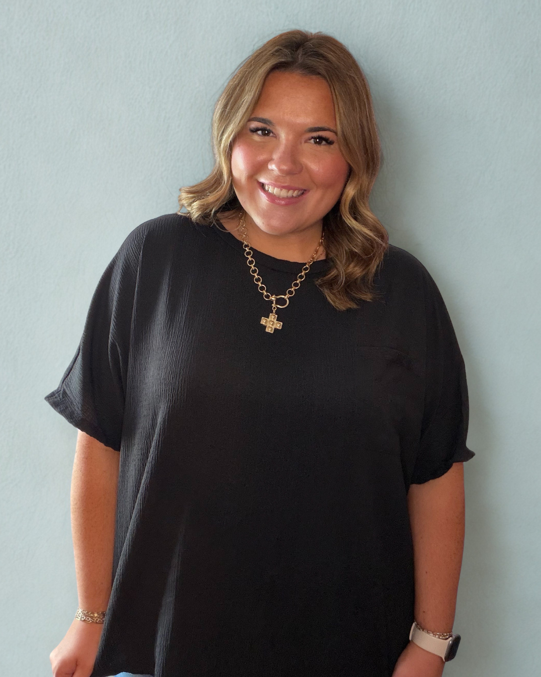 Black Dolman Sleeve Top