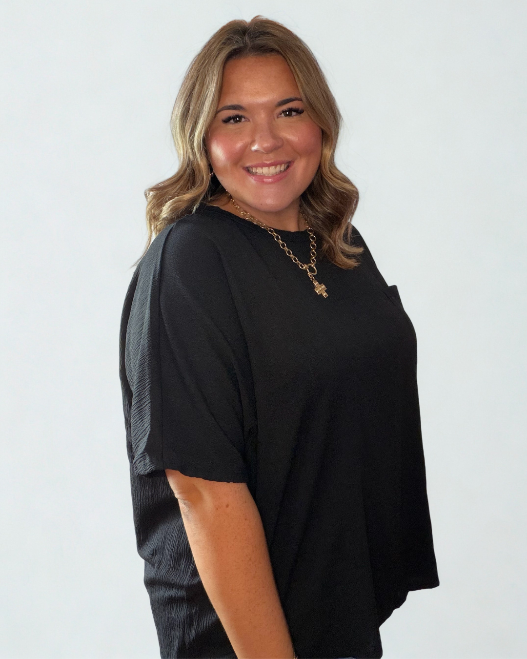 Black Dolman Sleeve Top