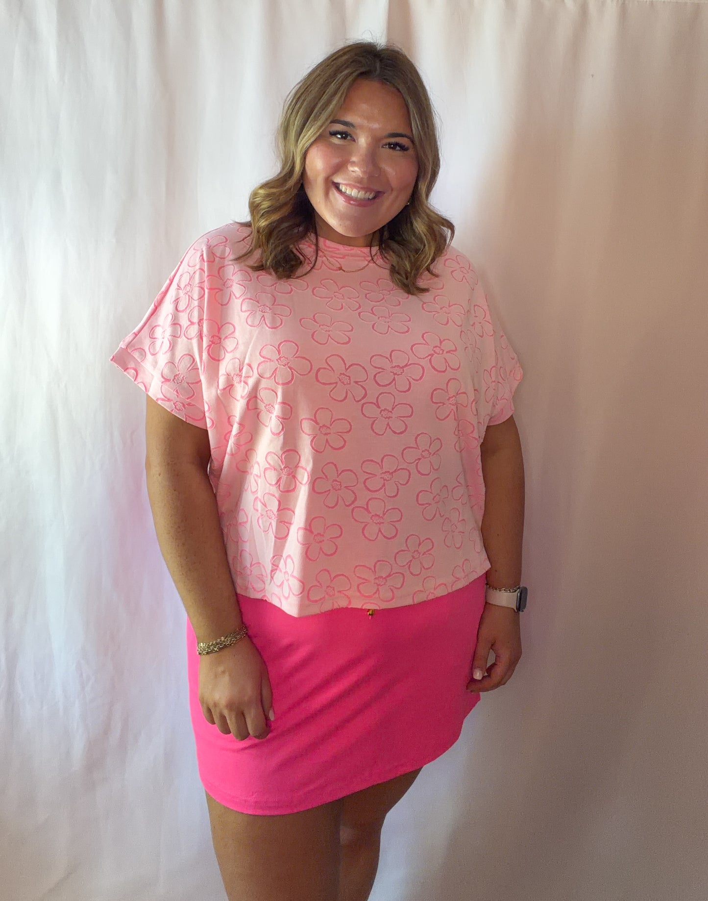 Pink Floral Top