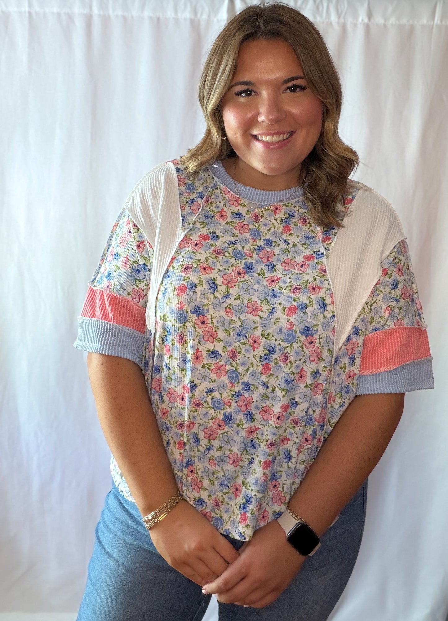 Mixed Floral Print Top