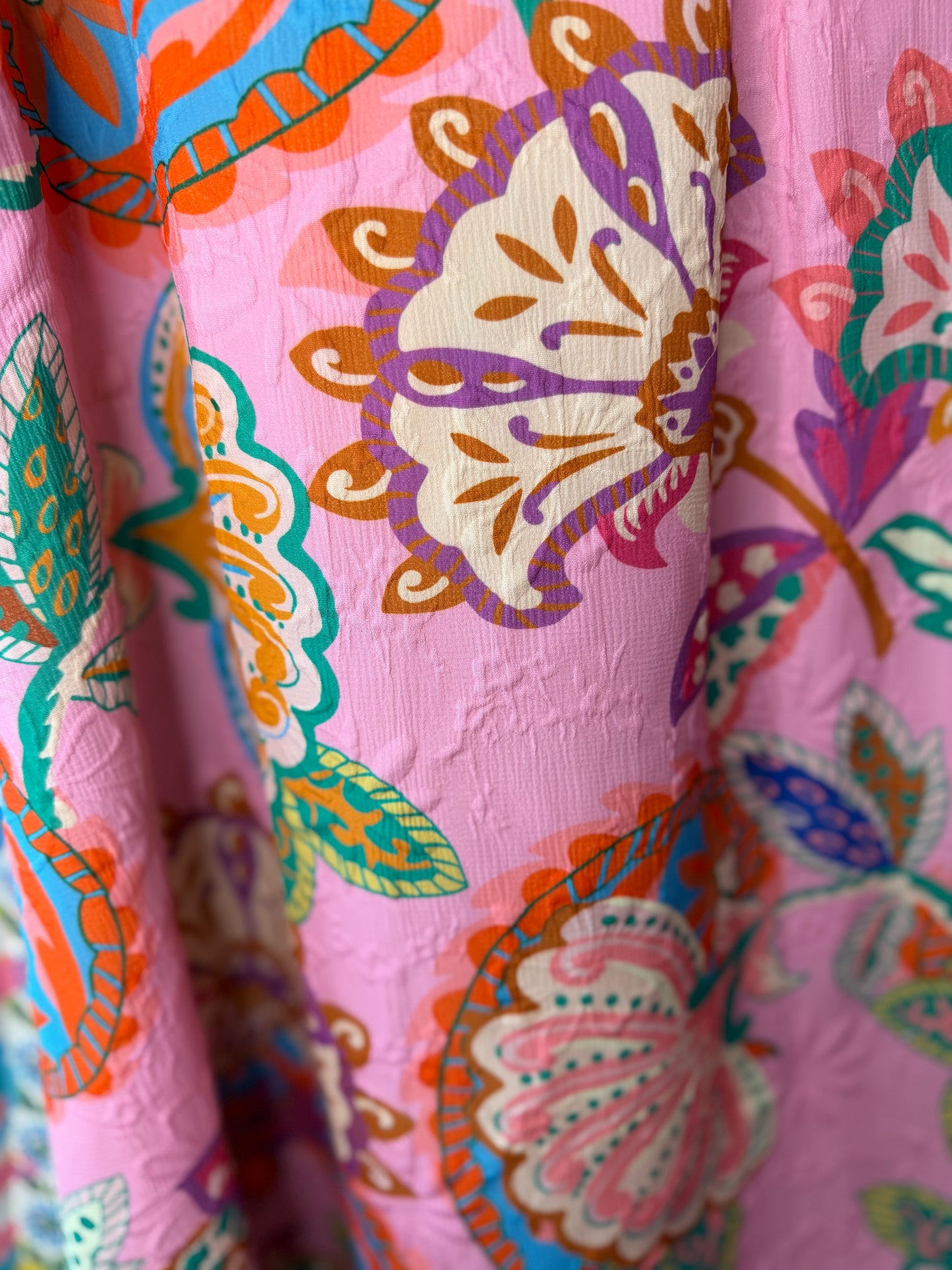 Pink Paisley Print Dress
