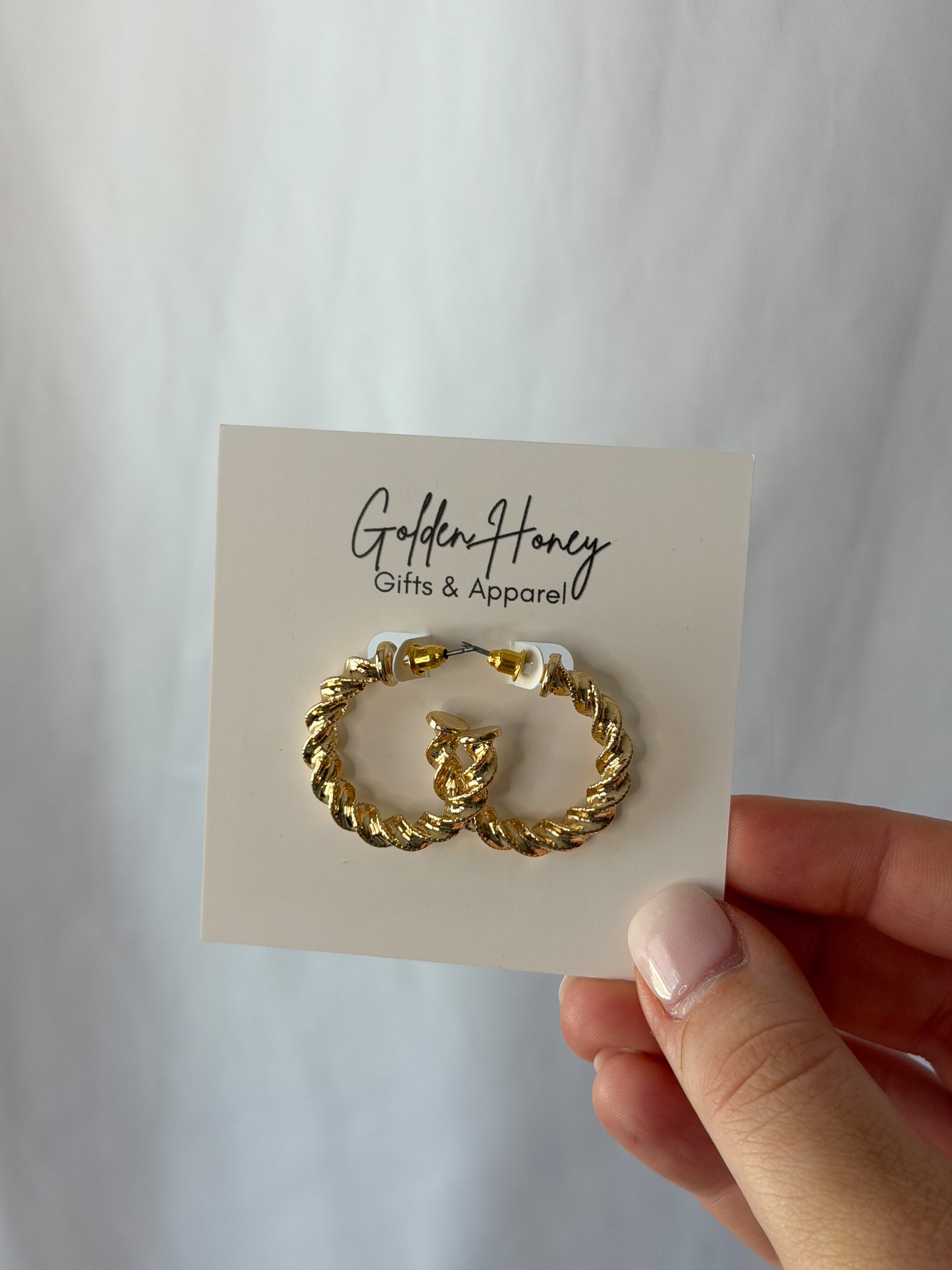 Gold Twist Earrings