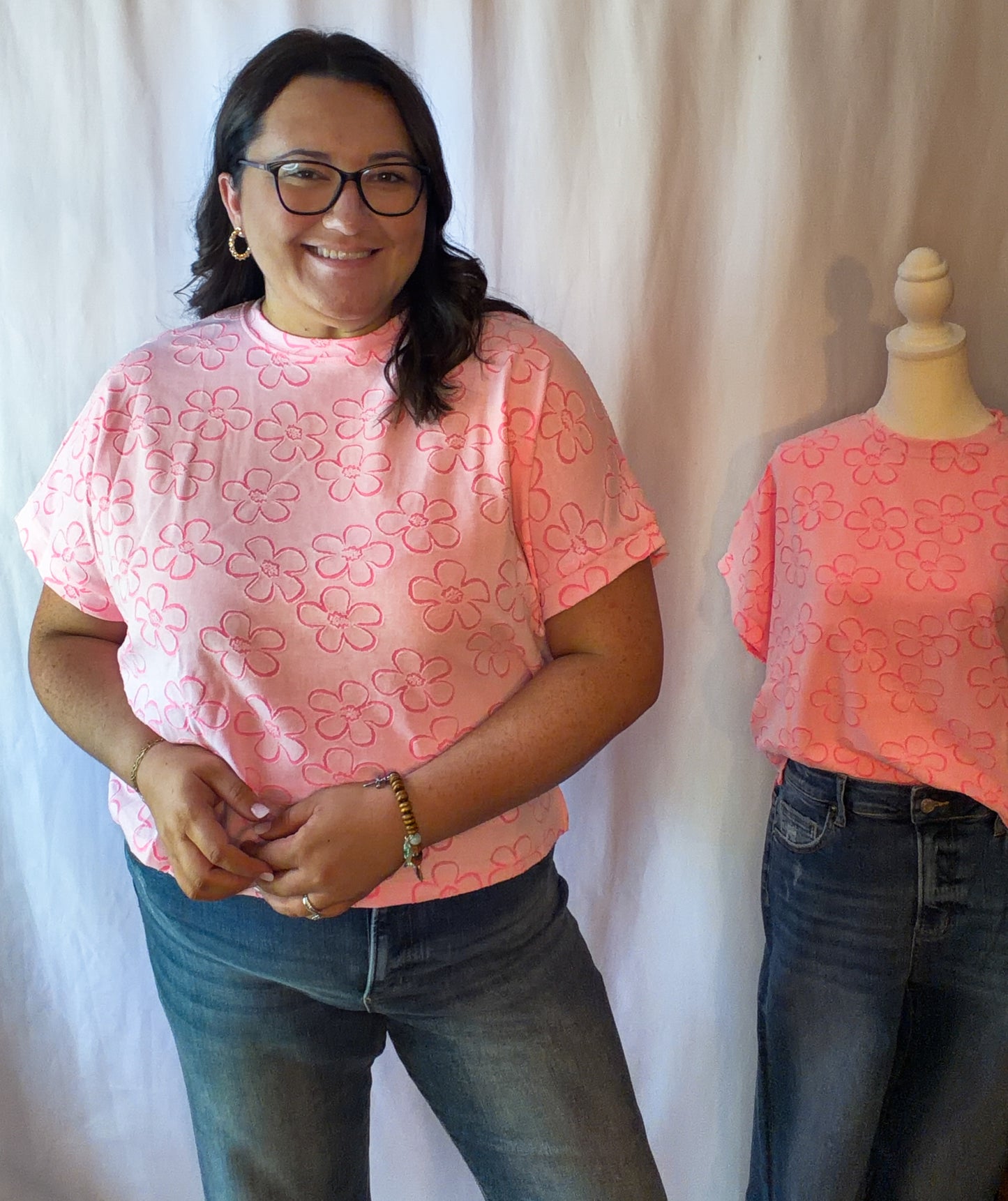 Pink Floral Top