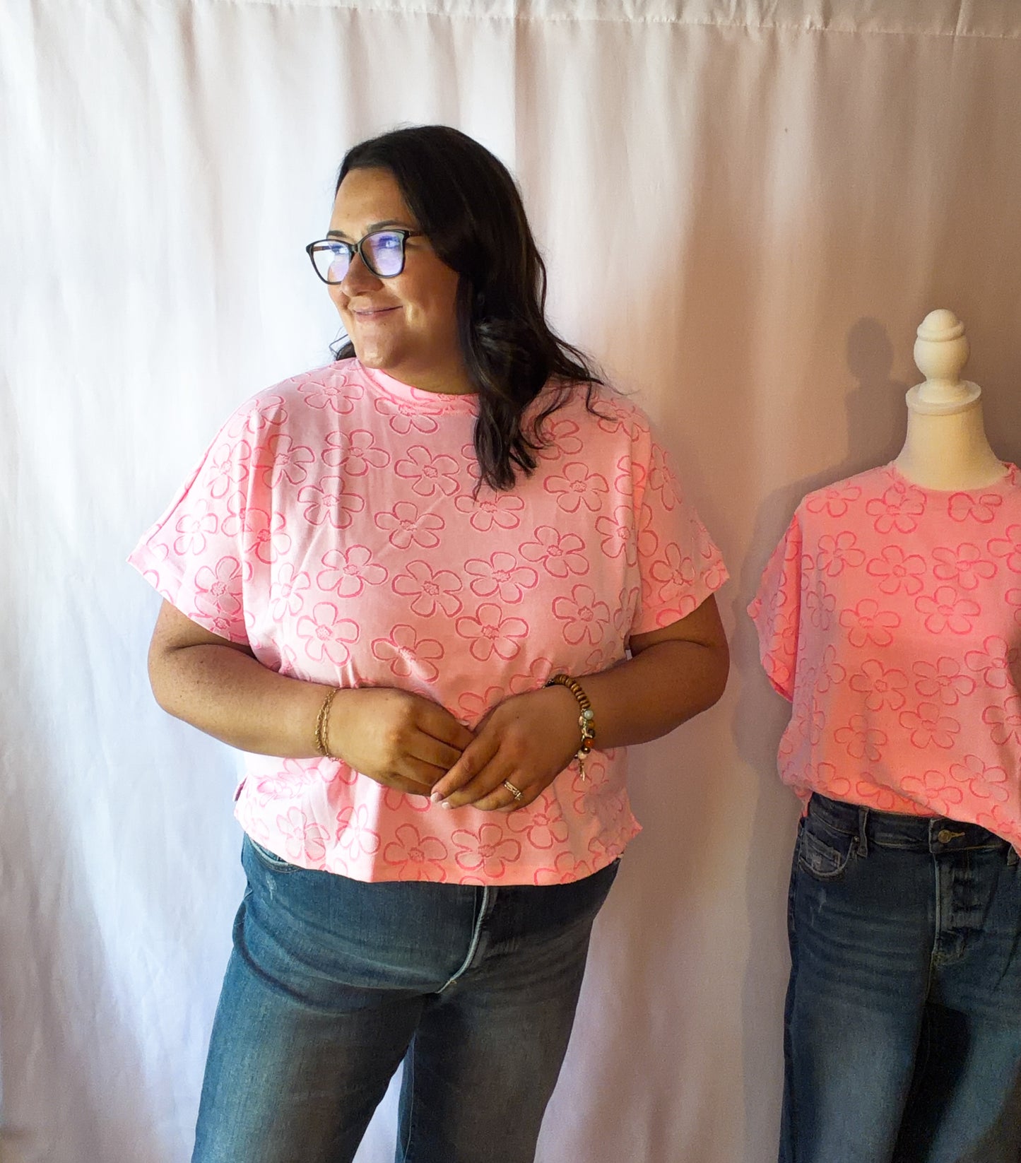 Pink Floral Top
