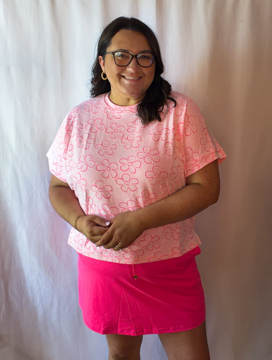Pink Floral Top
